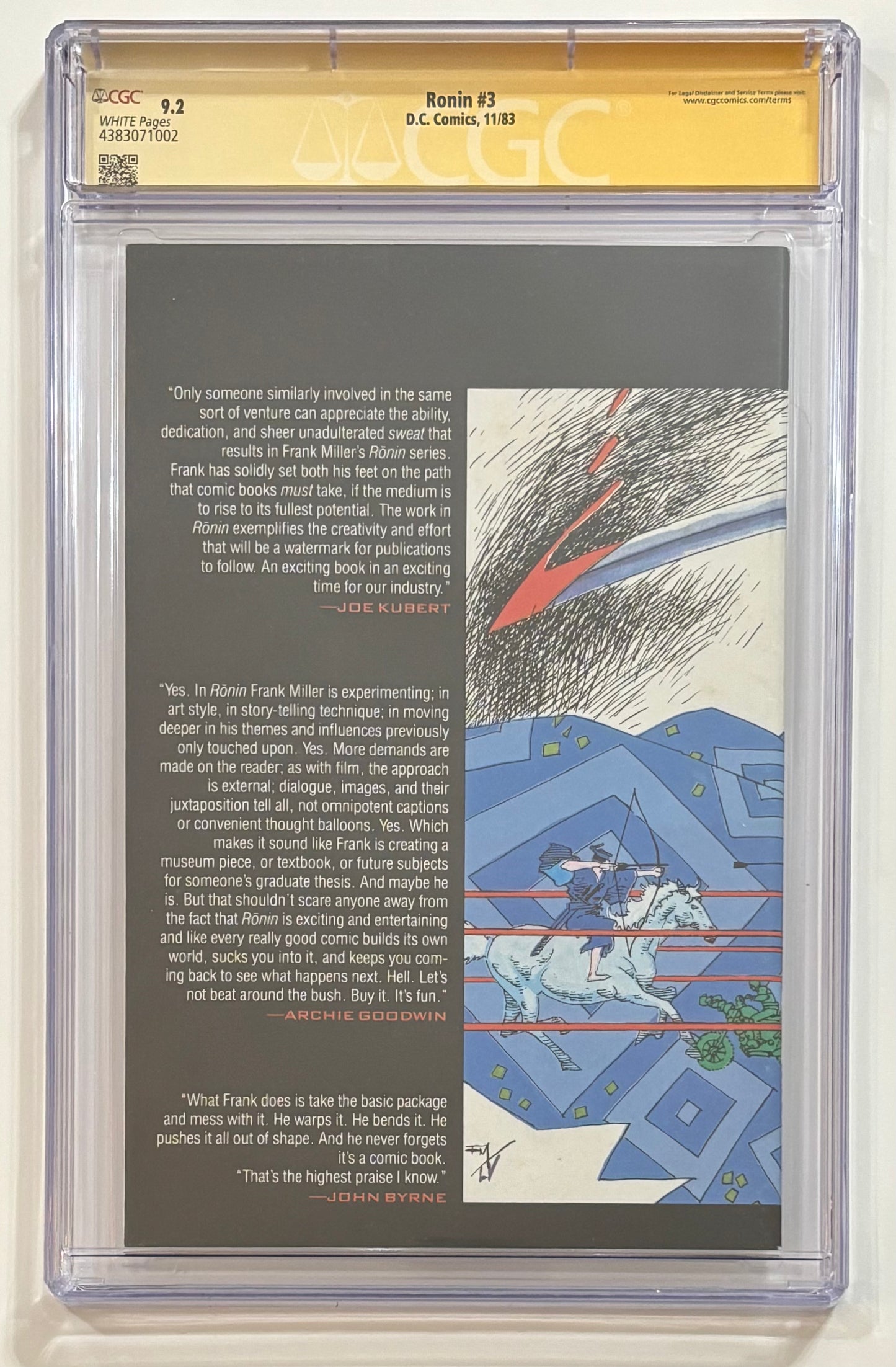 Frank Miller’s Ronin Book One & Three CGC Graded Set [SIGNED]