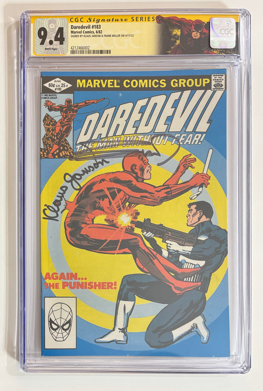 Daredevil (1982) #183 CGC Graded [SIGNED]