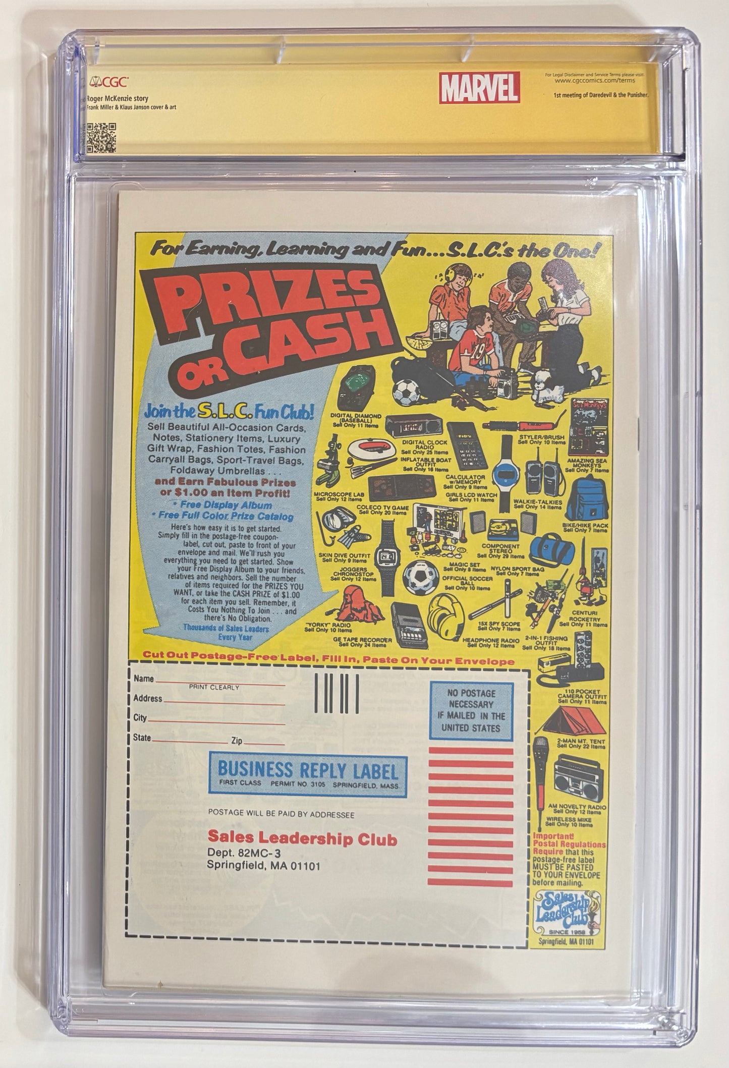 Daredevil (1982) #183 CGC Graded [SIGNED]