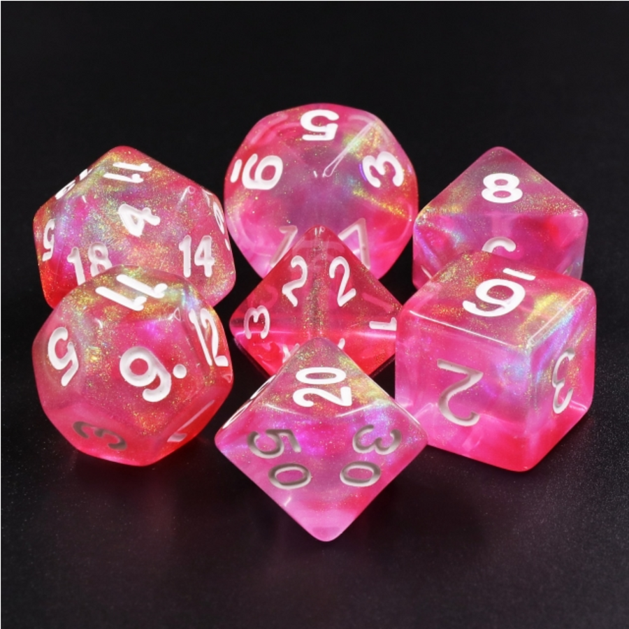 Pink Bunny RPG Dice Set