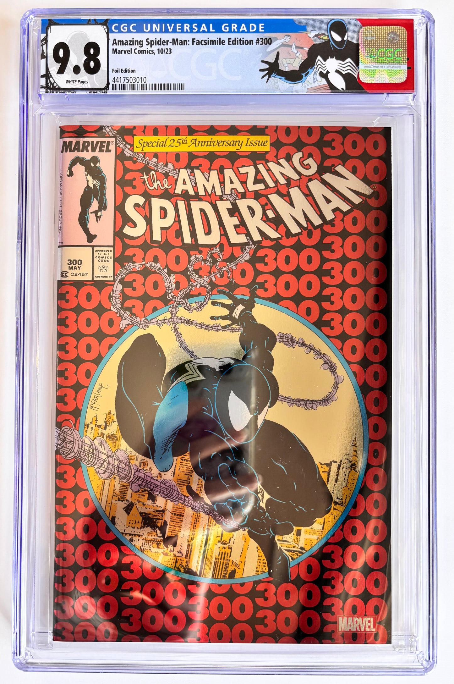 Amazing Spider-Man #300 Facsimile (2023) Cvr B Foil CGC Graded 9.8