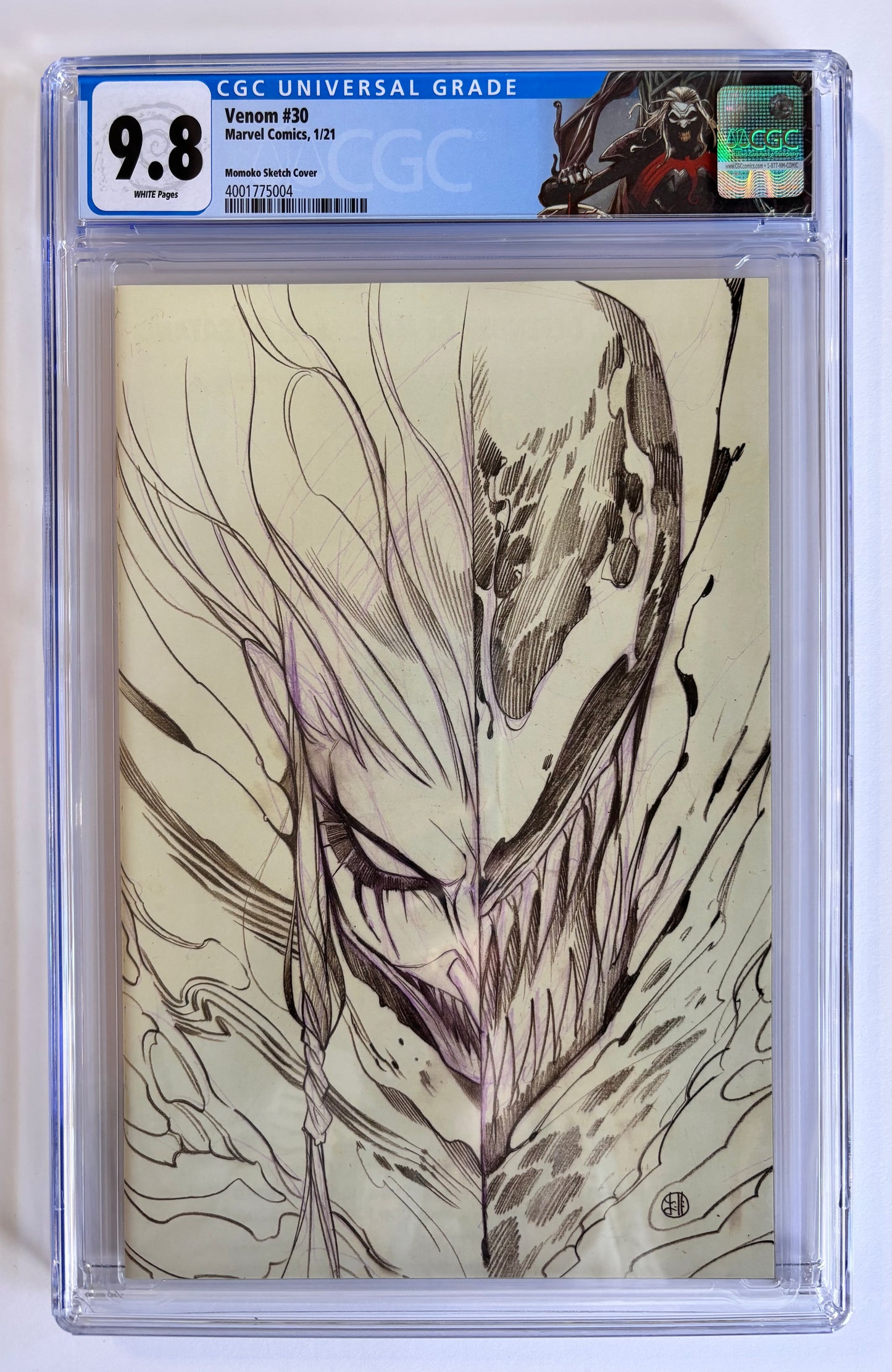 Venom (2021) #30 Peach Momoko Sketch Variant CGC Graded 9.8