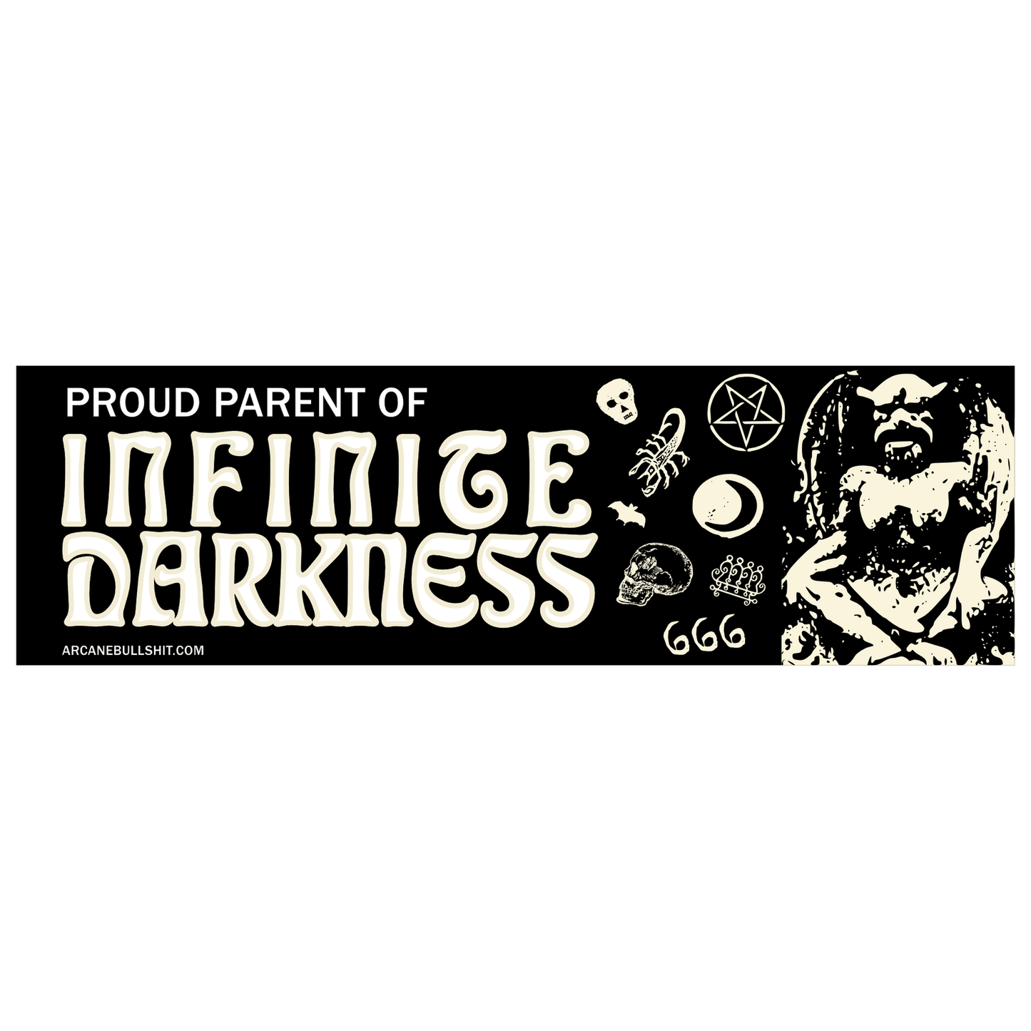 “Infinite Darkness"  Glow In The Dark Bumper Sticker