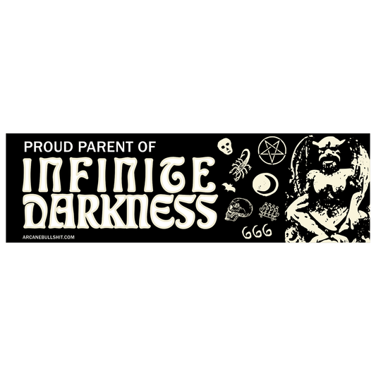 “Infinite Darkness"  Glow In The Dark Bumper Sticker