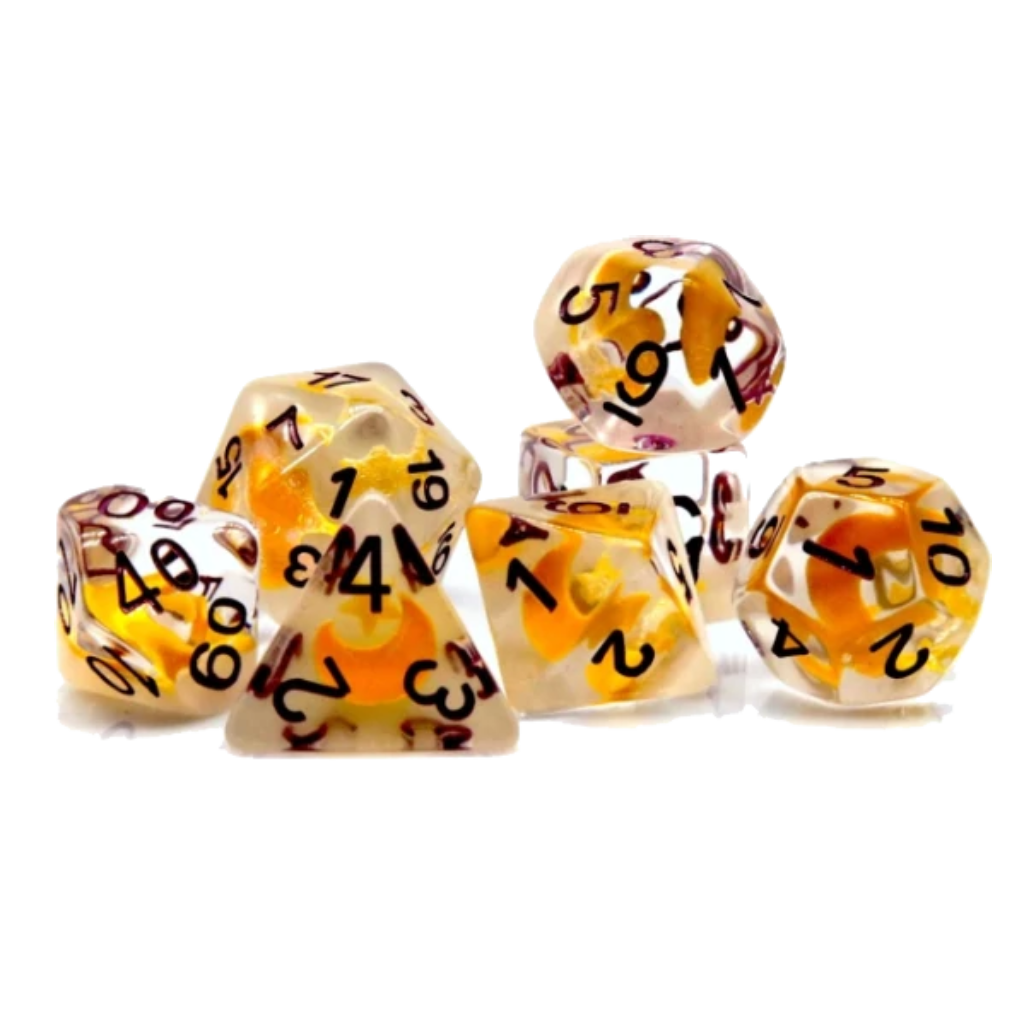Glow in the Dark Moon n Star RPG Dice Set