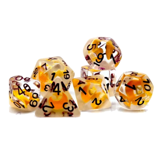 Glow in the Dark Moon n Star RPG Dice Set