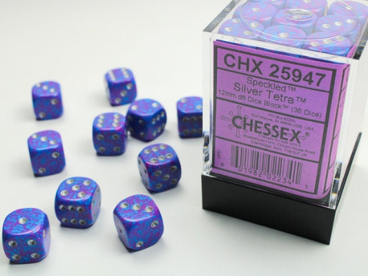 Chessex Dice - Speckled Silver Tetra (16mm Dice)