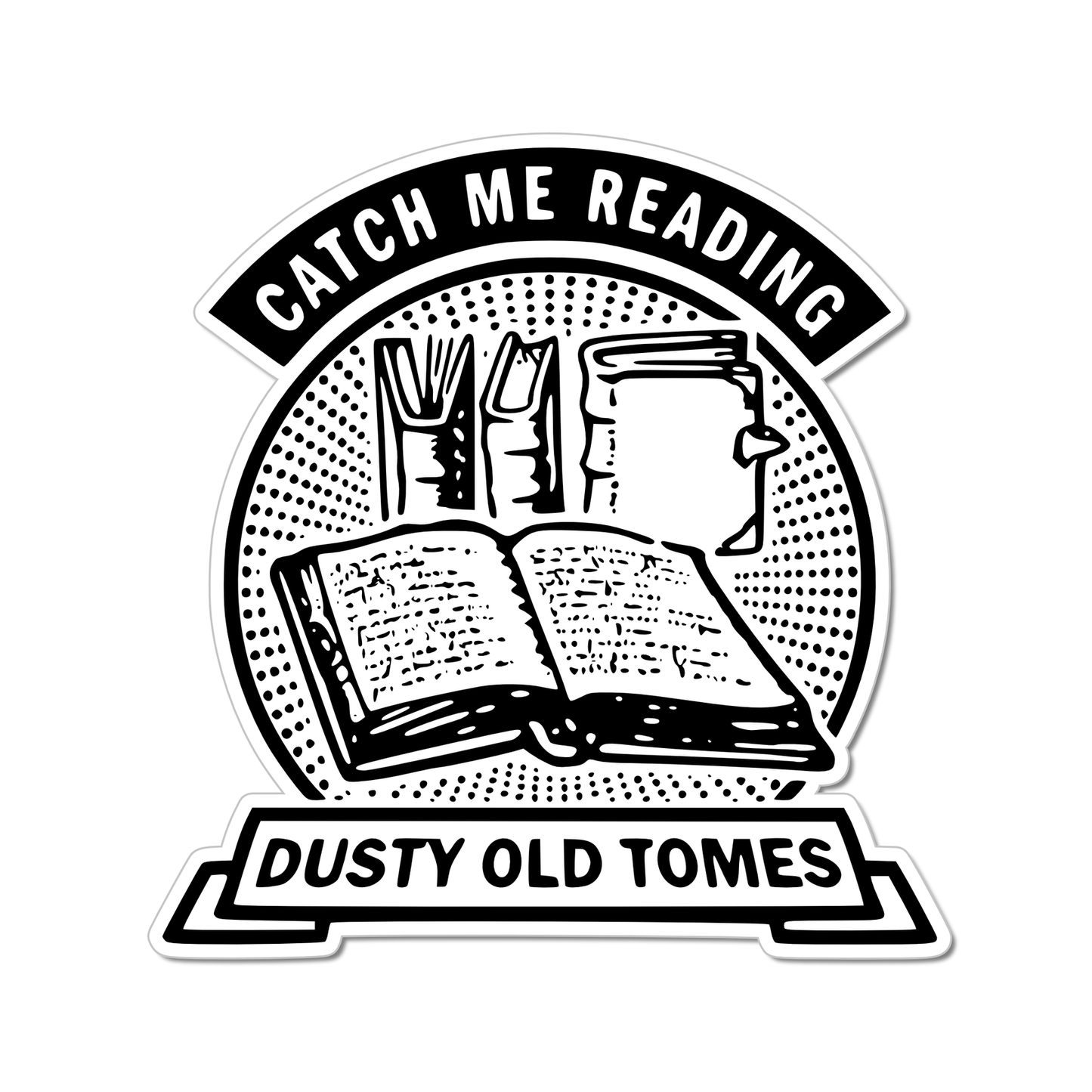 “Dusty Old Tomes” Sticker