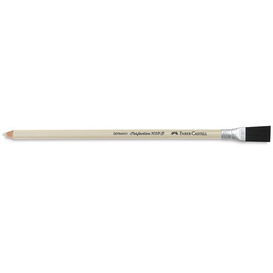 aber-Castell Perfection Eraser Pencil - with Brush, 7058B White Eraser