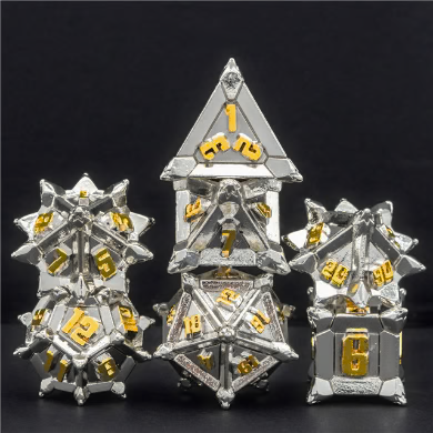 Warrior’s Flail: Holy - Metal RPG Dice Set