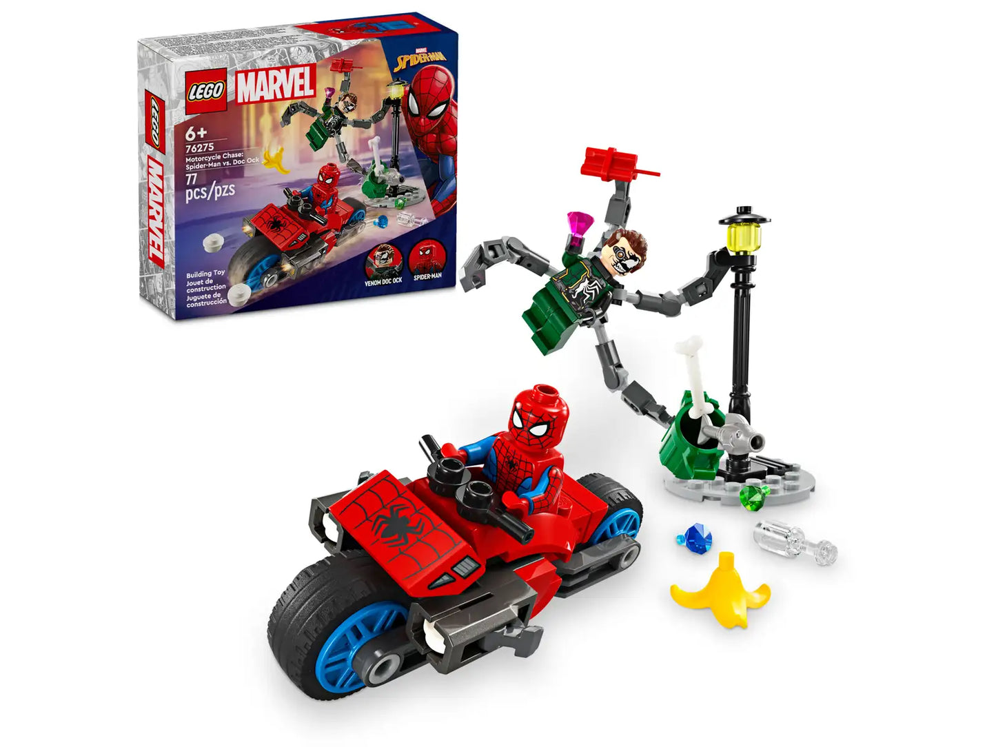 Lego Motorcycle Chase Spidey vs Doc Ock