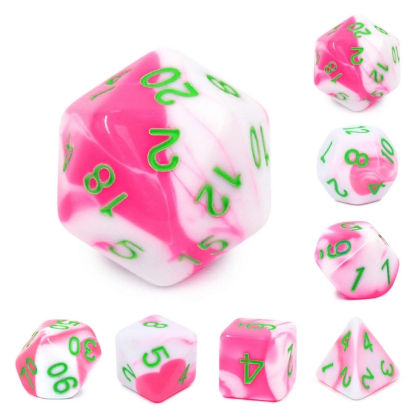 Pink Flamingo Dice Set