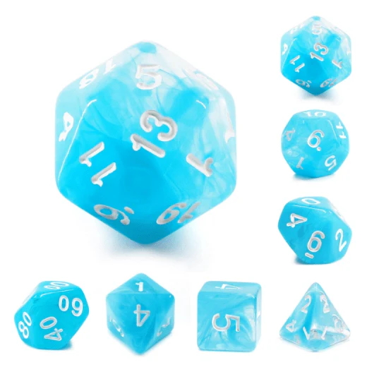 Ocean Swirl RPG Dice Set