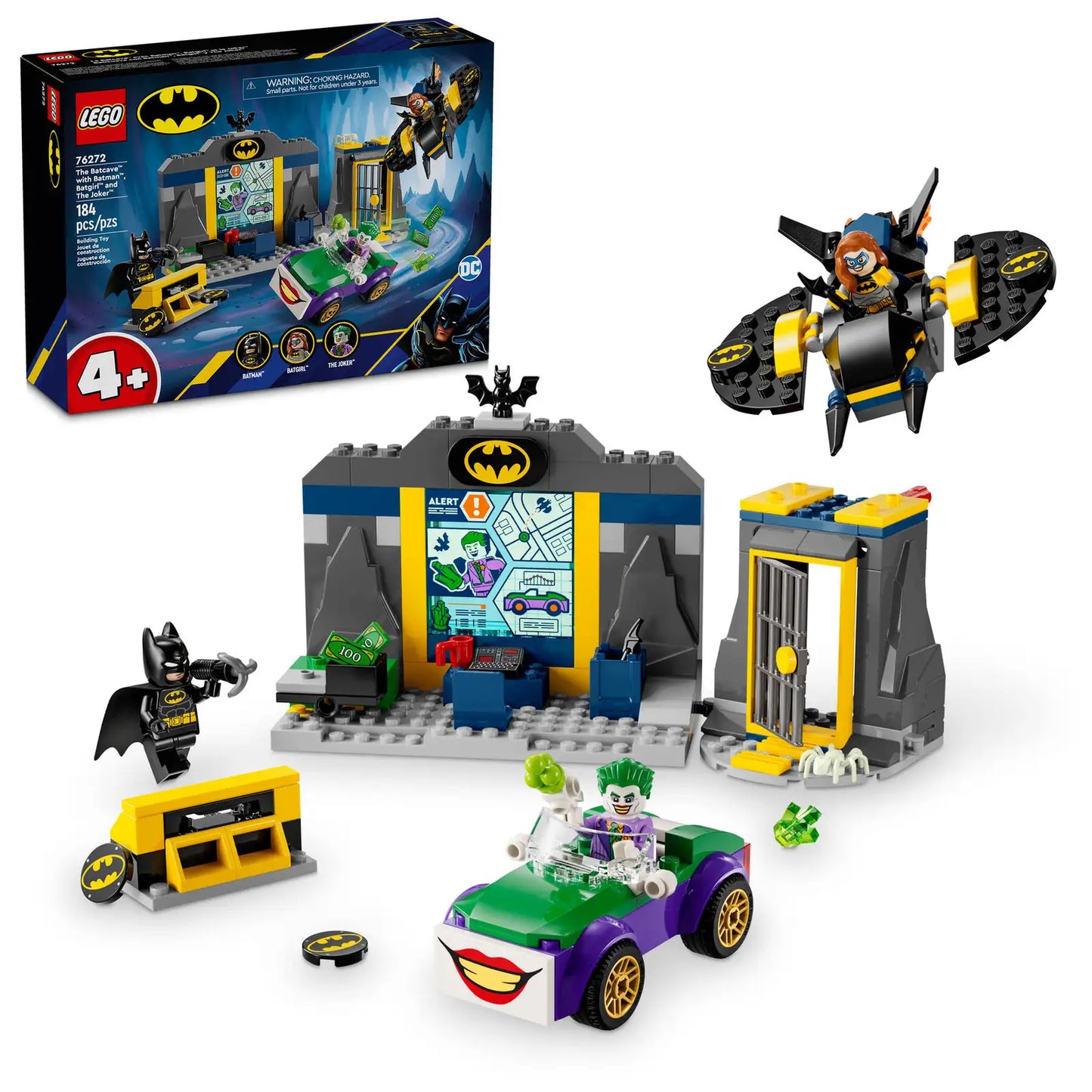 The Batcave with Batman, Batgirl and The Joker - Lego Set