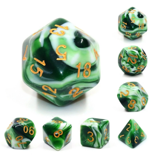 Jadeite Dice Set