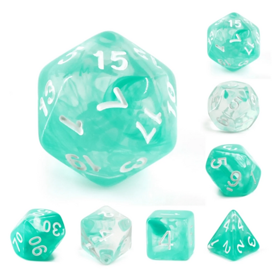 Lake Teal Dice Set