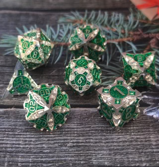 Elvish Royal Arrow Metal Dice Set