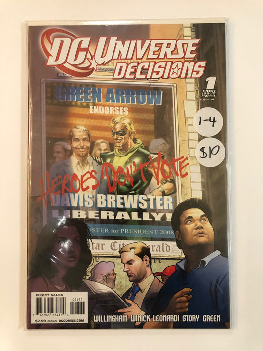 DC Universe Decisions Complete Set #1-4