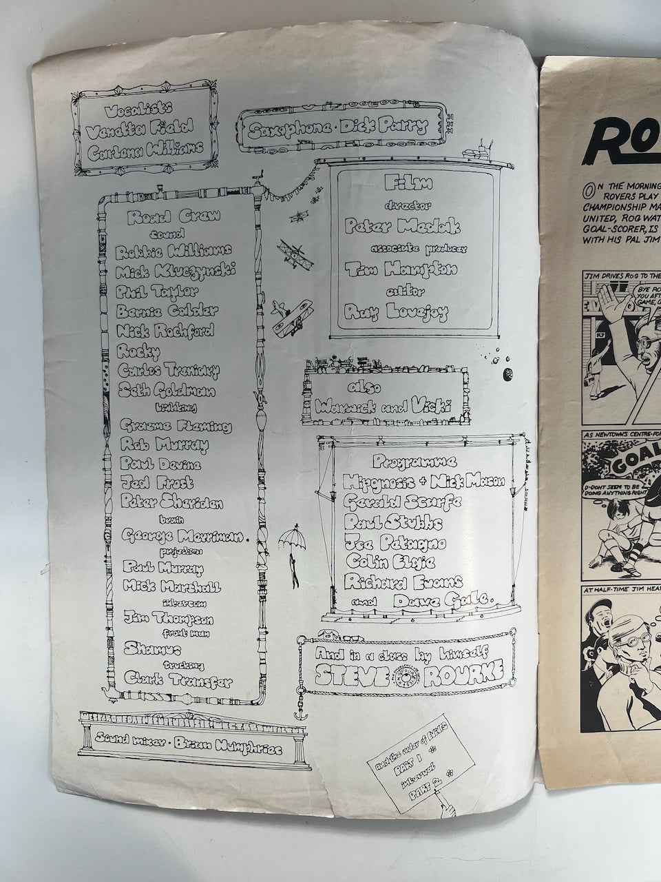 Pink Floyd Comic Magazine Tour Program 1974