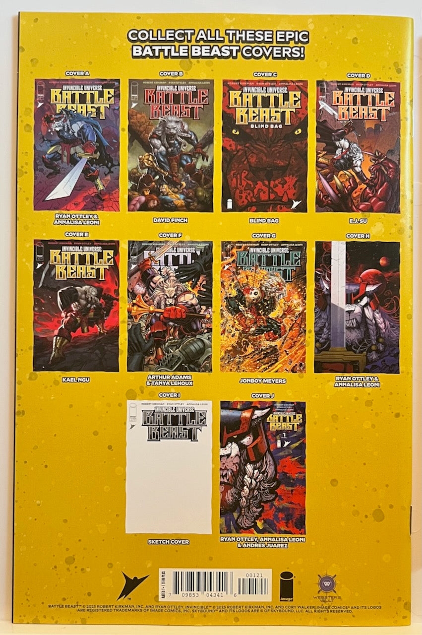 Invincible Universe Battle Beast #1 Websters Vault Tao Virgin Variant