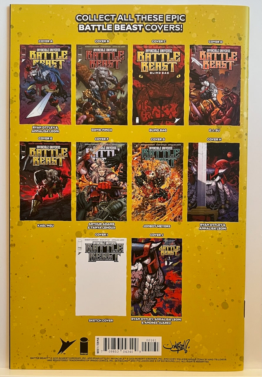 Invincible Universe Battle Beast #1 Jonboy Meyers Foil Virgin Variant