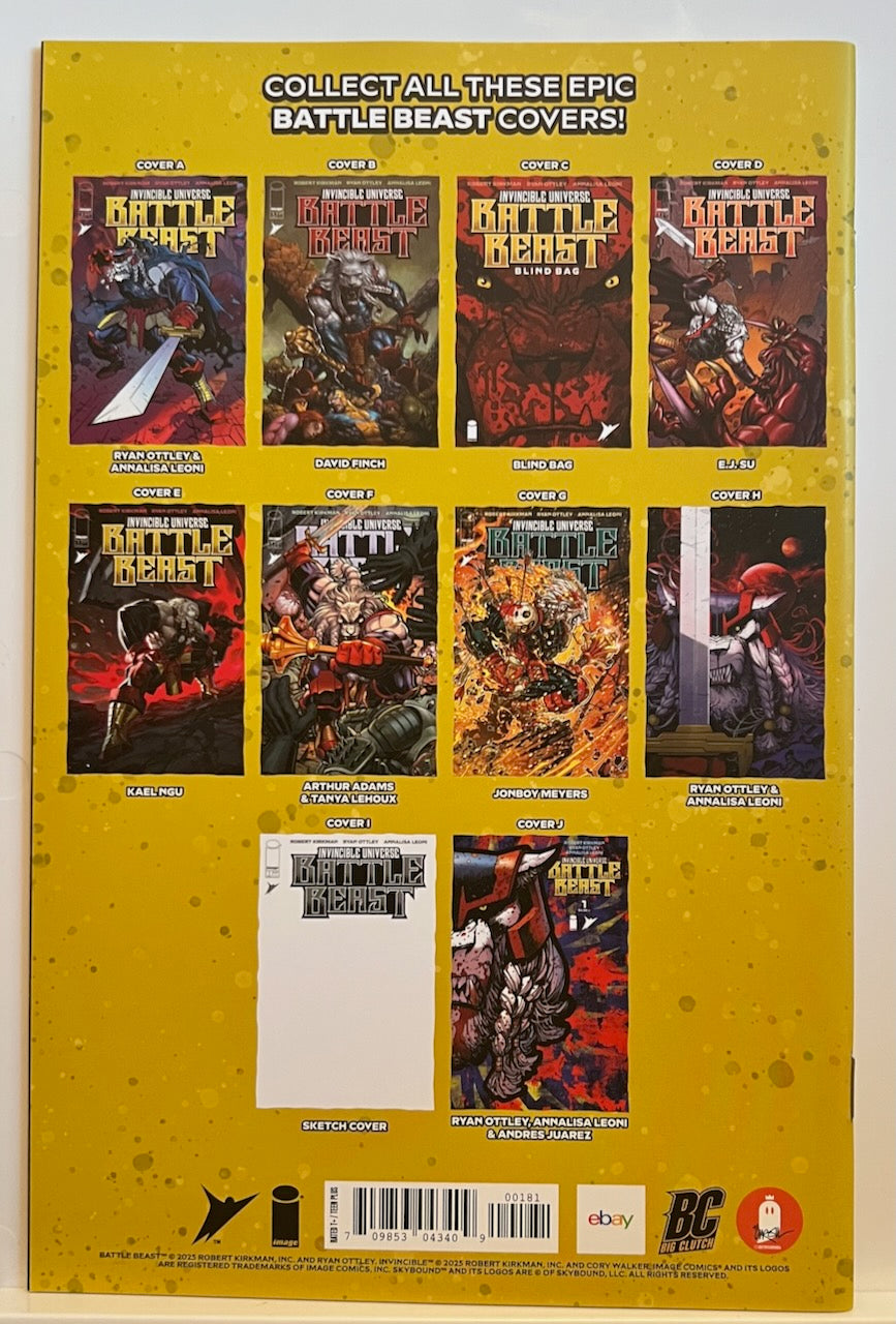 Invincible Universe Battle Beast #1 Caroll eBay Foil Virgin Variant