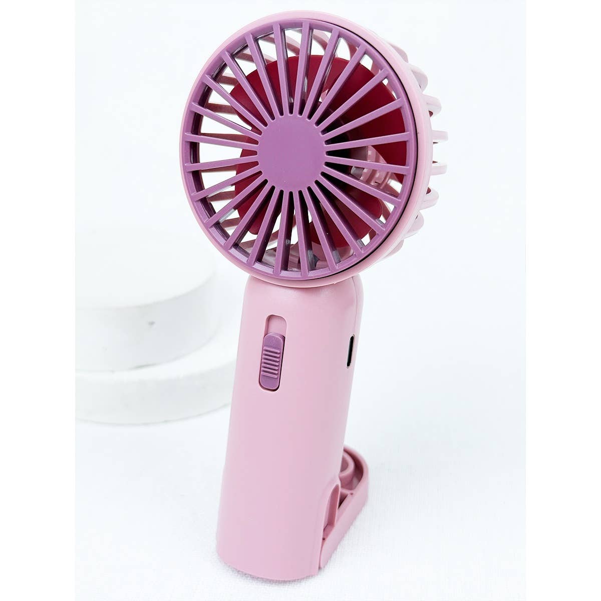 Portable Hand Fan with Pull out Stand: MIX COLOR