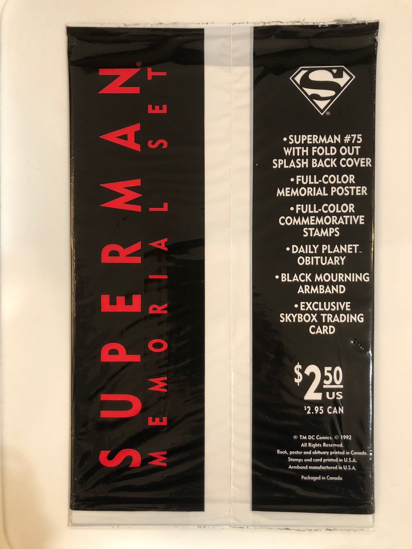 Superman #75 Black-Bagged Memorial Set