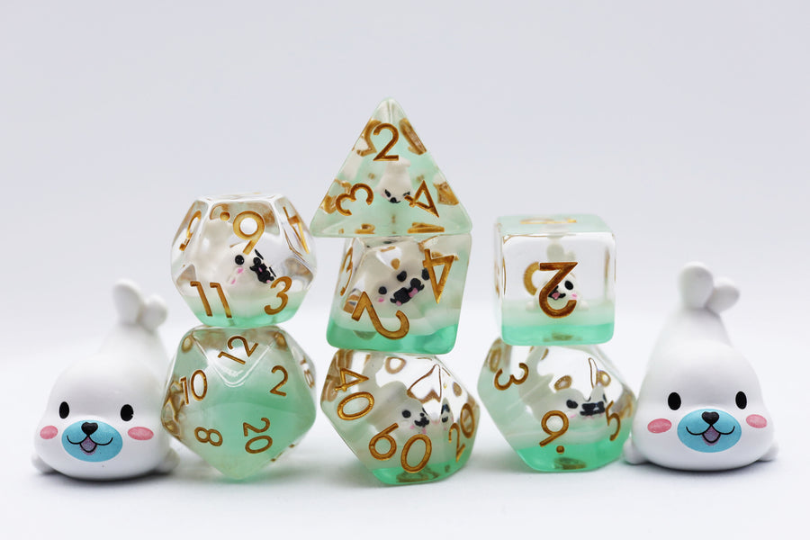 White Seal Dice Set