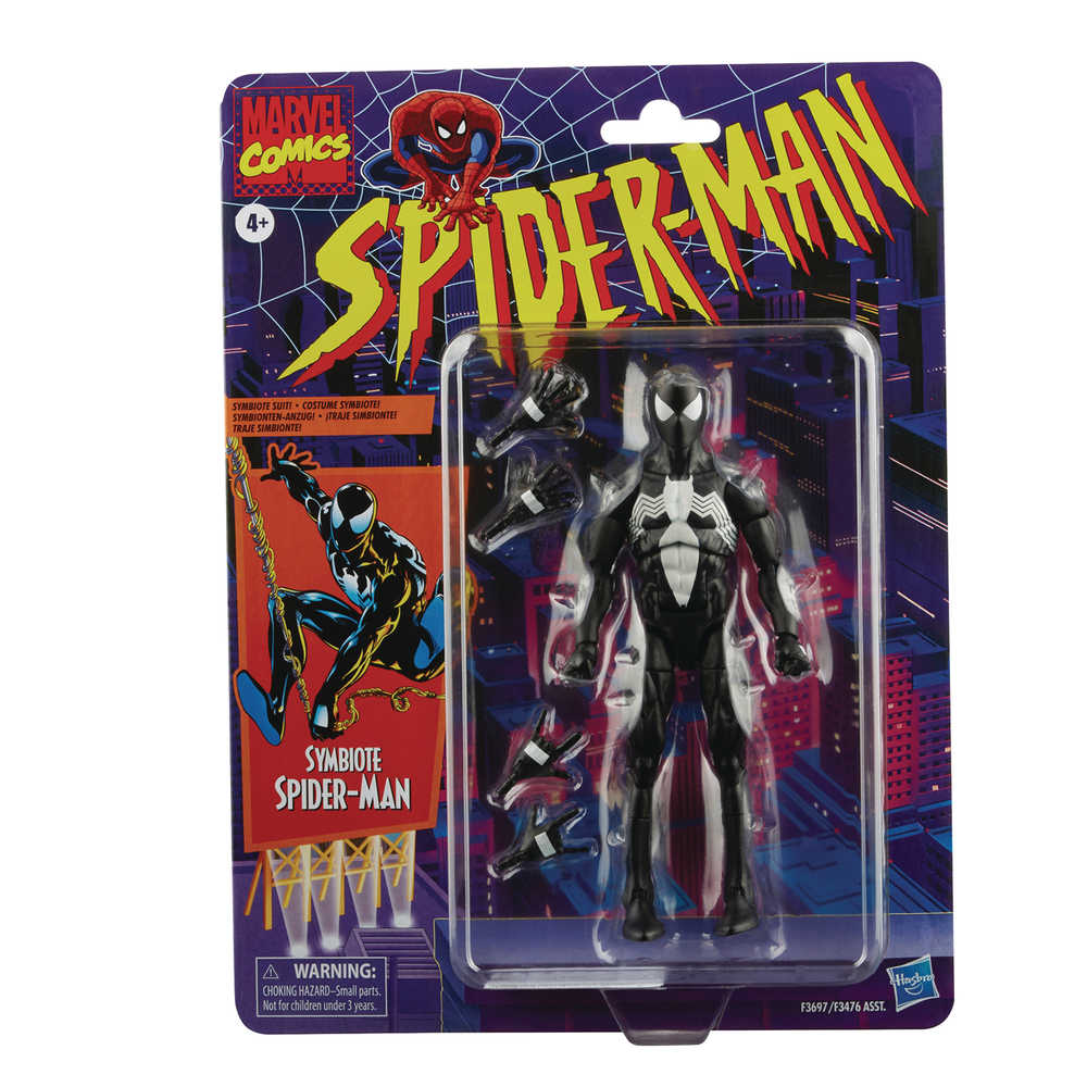 Spider-Man Legends Retro 6in Symbiote Spidey Action Figure