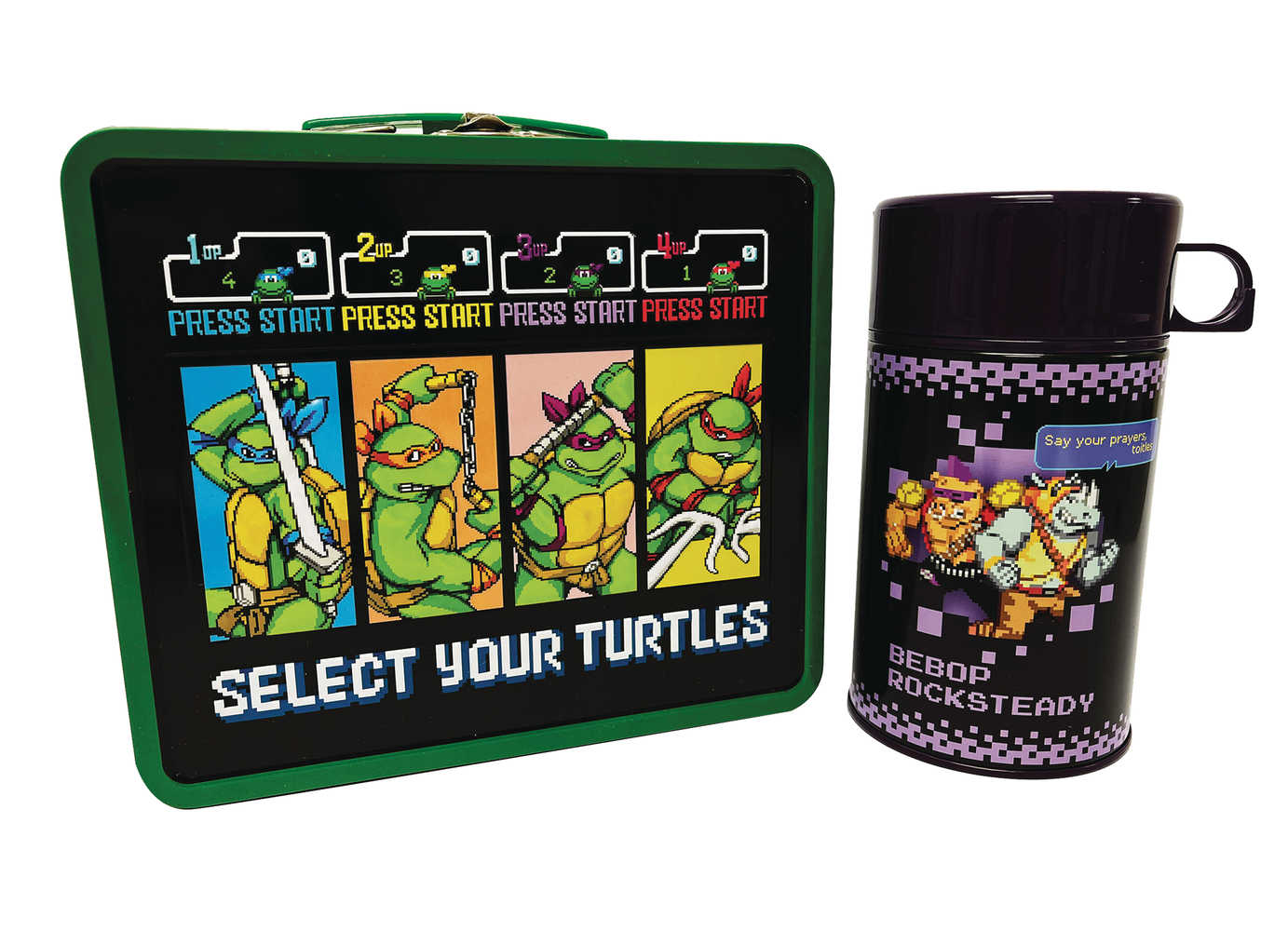 Tin Titans Teenage Mutant Ninja Turtles Arcade Previews Exclusive Lunchbox & Bev Container
