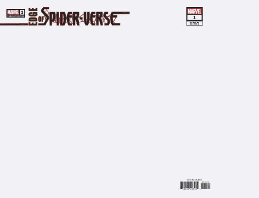 Edge Of Spider-Verse #1 (Of 5) Blank Cover Variant