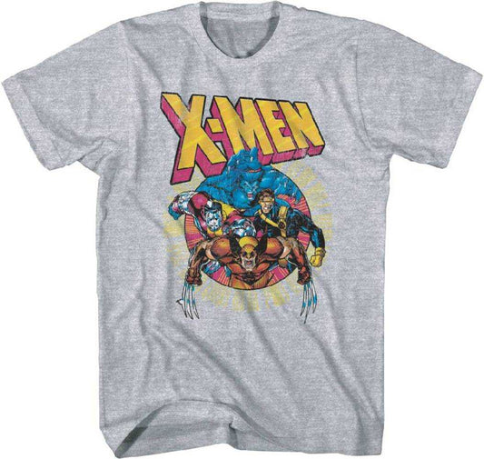 Marvel X-Men 90s Squad Grey T-Shirt LG
