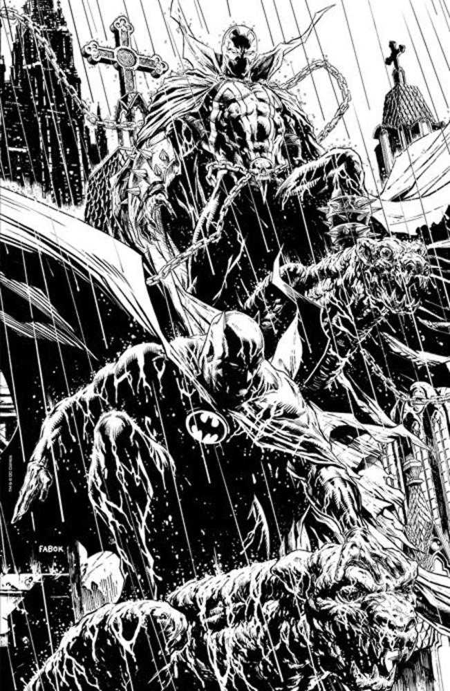 Batman Spawn #1 (One Shot) Cover L 1 in 25 Jason Fabok Black & White Variant