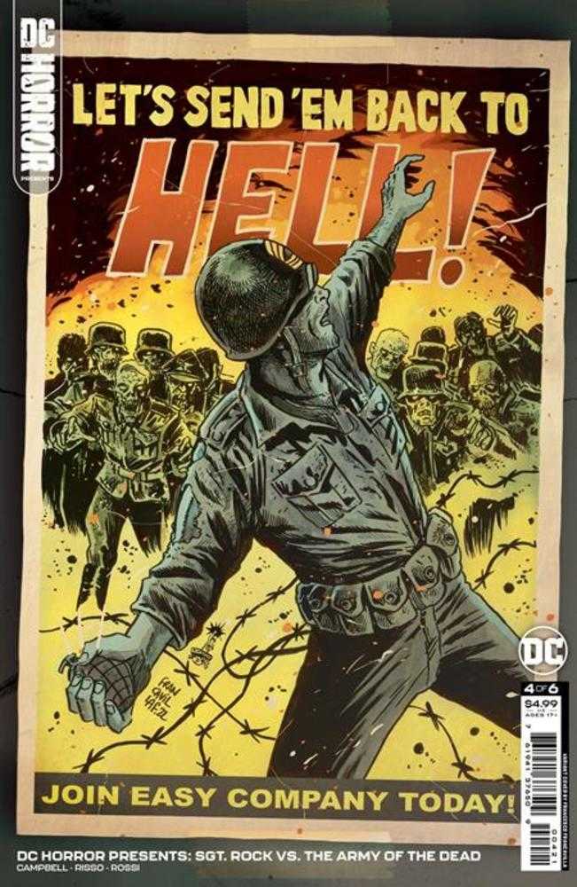 DC Horror Presents Sgt Rock vs The Army Of The Dead #4 (Of 6) Cover B Francesco Francavilla Card Stock Variant (Mature)