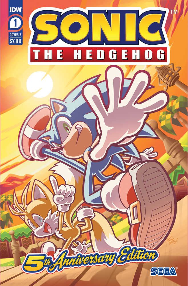 Sonic The Hedgehog #1 5TH Anniversary Edition Cover B Yardley