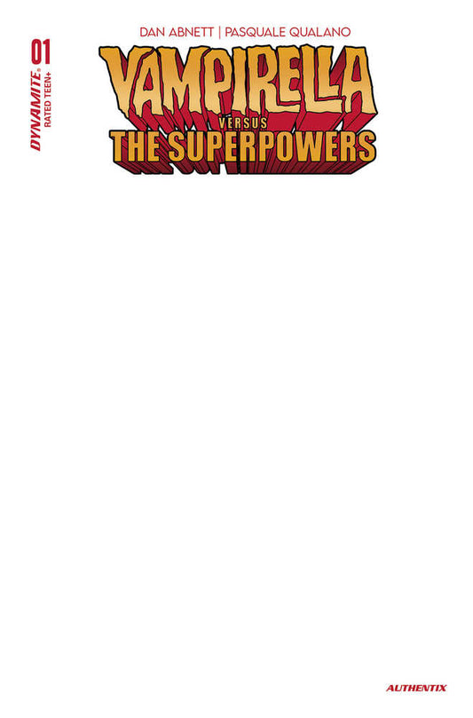 Vampirella vs Superpowers #1 Cover G Blank Authentix