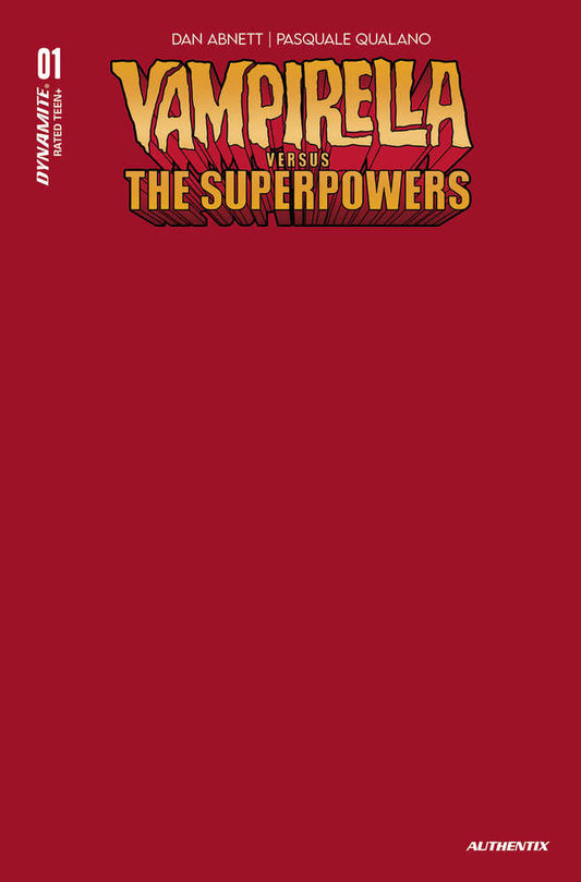 Vampirella vs Superpowers #1 Cover U Foc Blood Red Blank Authe