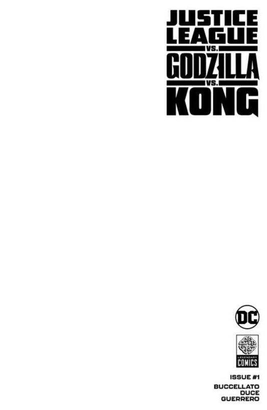 Justice League vs Godzilla vs Kong #1 (Of 7) Cover D Blank Card Stock Variant