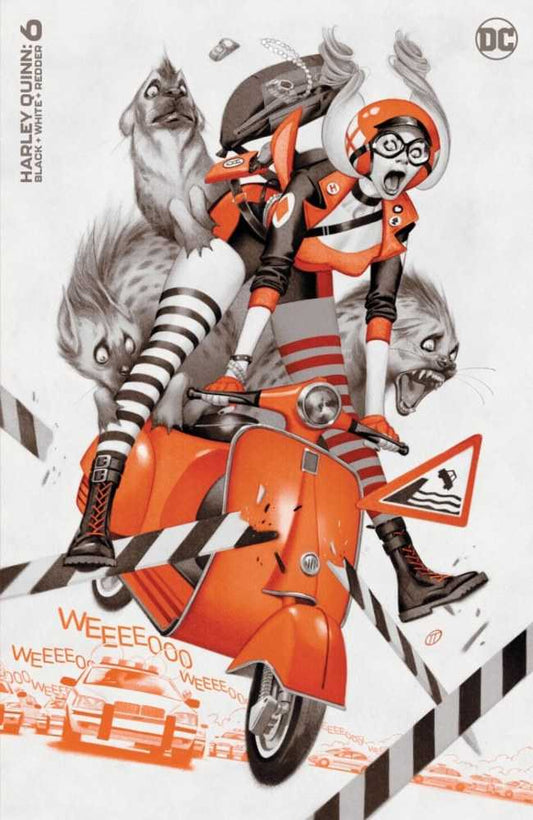 Harley Quinn Black White Redder #6 (Of 6) Cover B Julian Totino Tedesco Variant