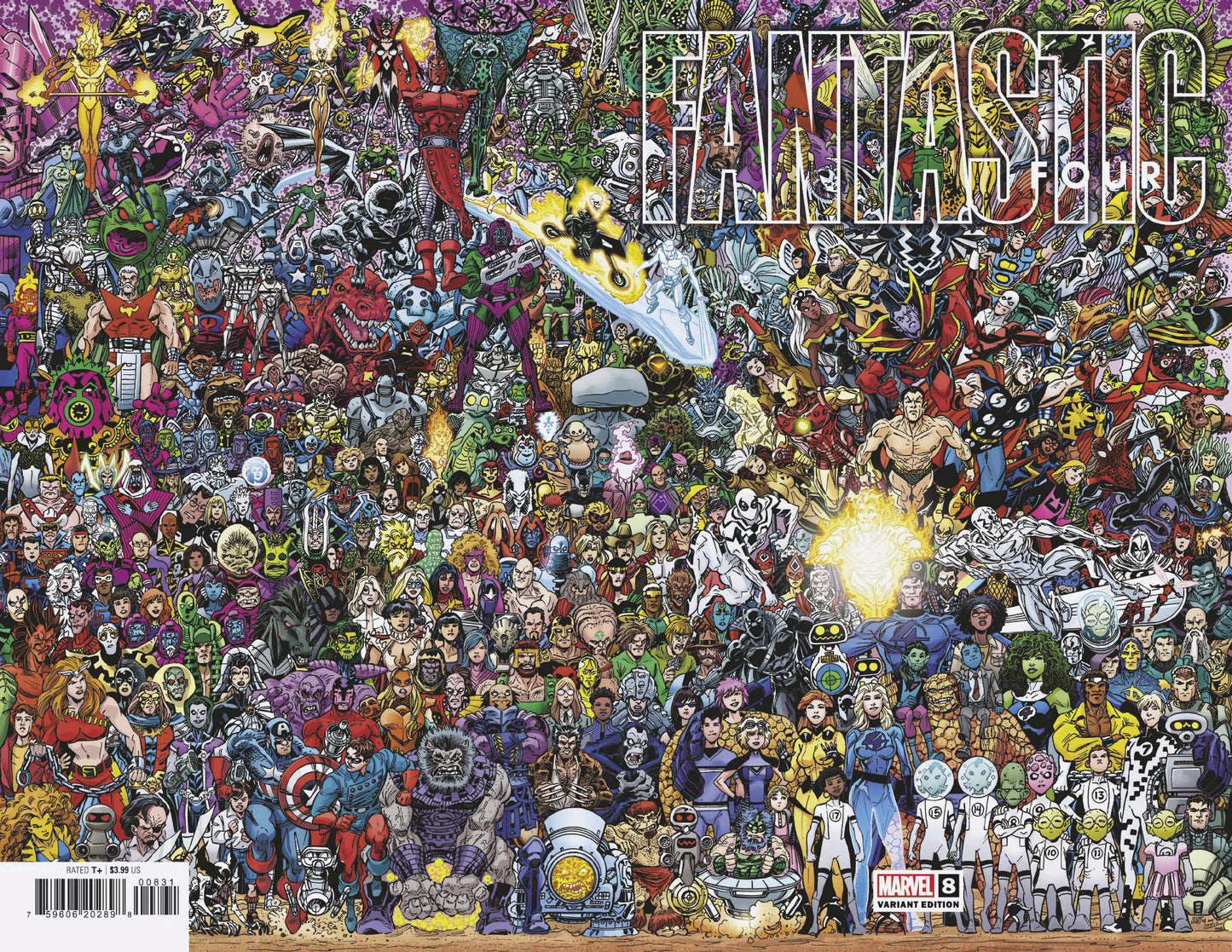 Fantastic Four 8 Scott Koblish Wraparound Connecting 700 Characters Variant
