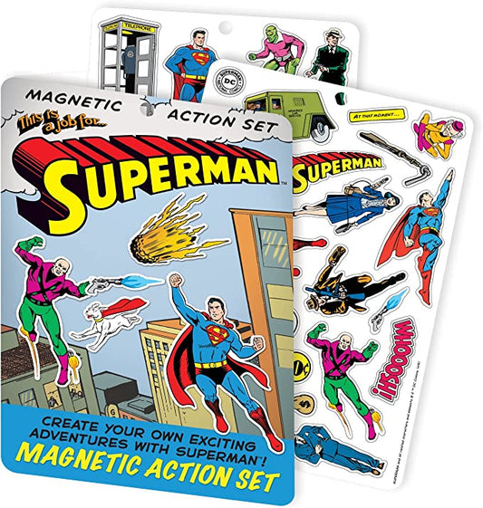 Superman Magnetic Comic Book Action Play Set