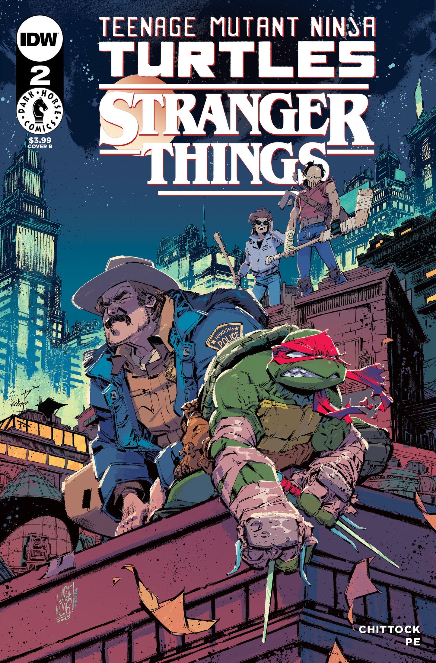 Teenage Mutant Ninja Turtles X Stranger Things #2 Variant B (Corona)