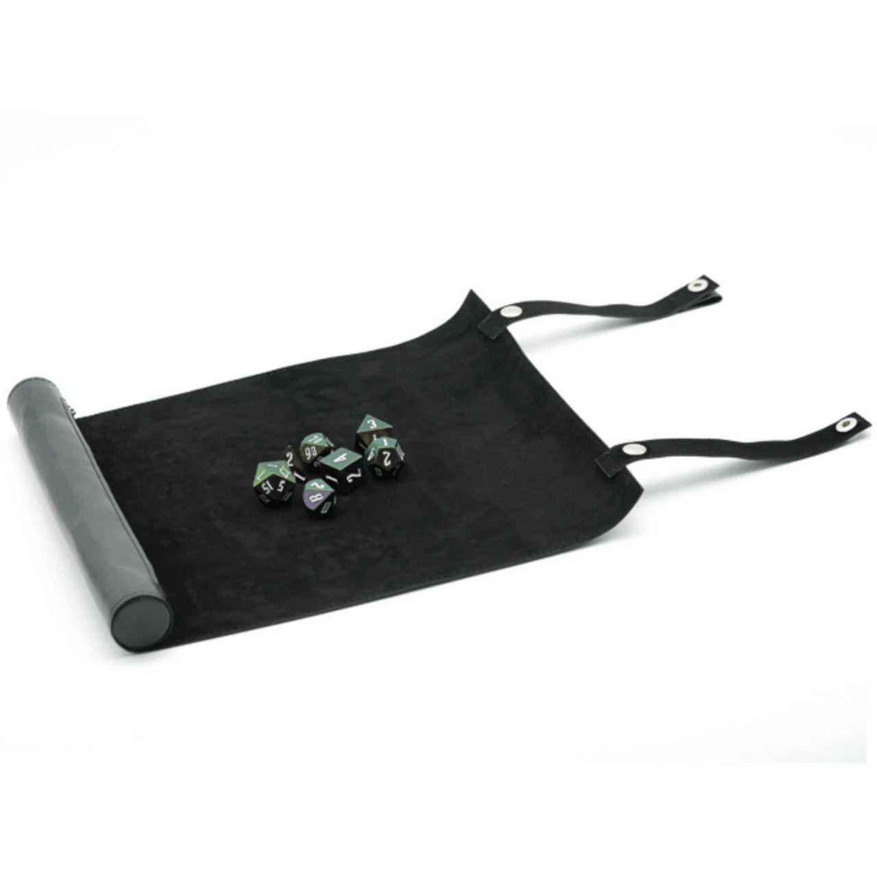 Black Roll Up Leatherette Dice Mat