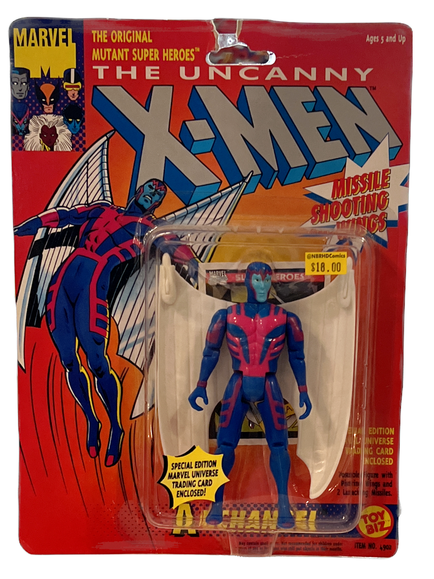 Marvel Comics X-Men Archangel Action Figure White Missile Shooting Wings