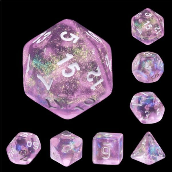 Poly Dice Set -Violet Sparkle